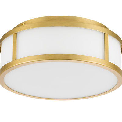 Energy - Smart 10 Inches Integrated Led Flush Mount In Antique Brass Finish, High Performance 24W With 1225 Lumens, 3 Color Temperatures To Choose 3000K/4000K/5000K , Dimmable Compatible Dimmers,