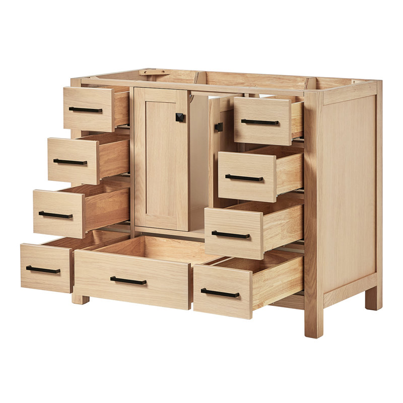 Cambridge 42'' W Bathroom Vanity Base, Oak