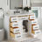 Tidworth 48'' Solid Wood Single Bathroom Vanity with 1.5'' Carrara Marble Top Sink-1125735235-1092024139