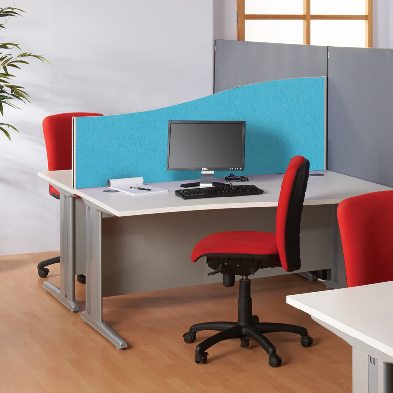 Desk Dividers, 60cm H x 160cm W x 3cm D, Cyan