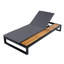 Chaise longue en fer avec coussin pour patio
