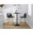 Swivel Upholstered Counter Stool with Metal Frame-94398874