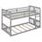 Twin Size Solid Wood Low Bunk Bed-1368673453