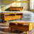  Harmony 47.2”W Coffee Table with Storage, Rectangular Wood Center Table for Living Room, Multiple Colors, Dual Solutions - 2 Smooth Drawers & Open Storage, Caramel Finish-1603077810