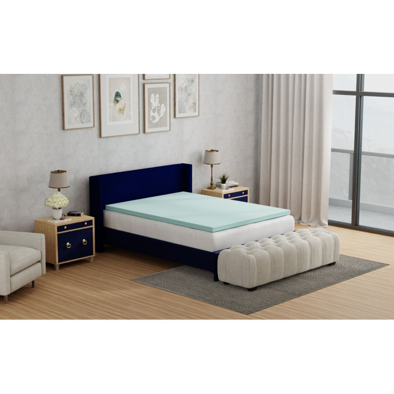 Emberly 3'' Memory Foam Mattress Topper, King