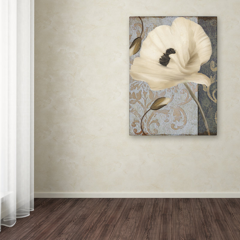 Jadaya «Poppy Brocade II» par Color Bakery, impression sur toile tendue, H 47 po x l 35 po x P 2 po