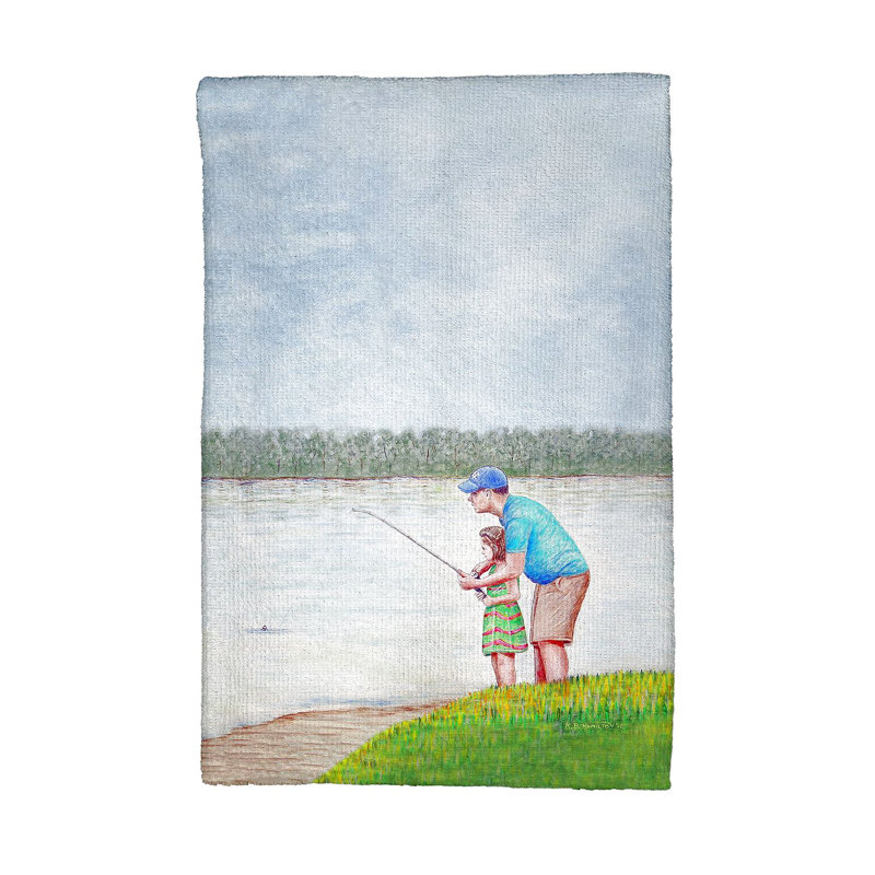 Serviette de thé learning to fish