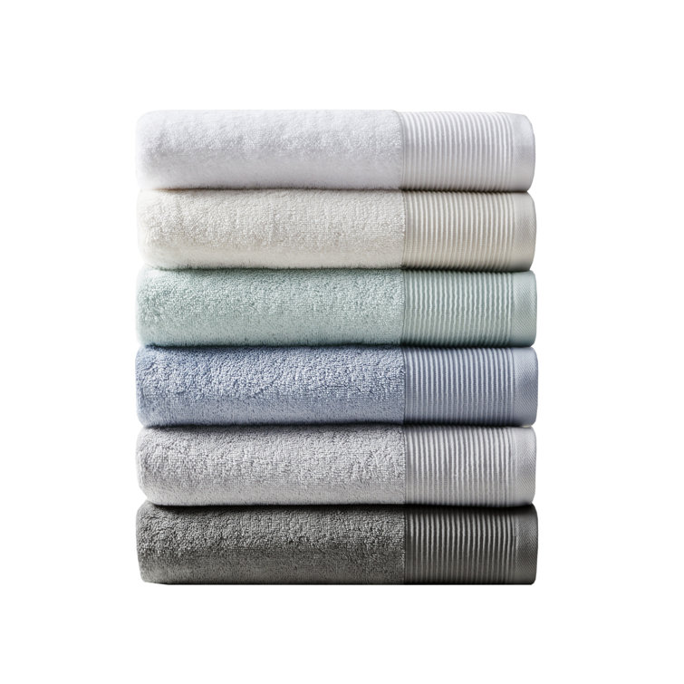 6pc Antimicrobial Nuage Cotton Tencel Blend Towel Set Gray - Beautyrest