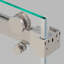 Luna l 60 po x H 74 po Porte de douche coulissante sans cadre en nickel brossé avec verre transparent épais de 3/8 po (10 mm)-50217773