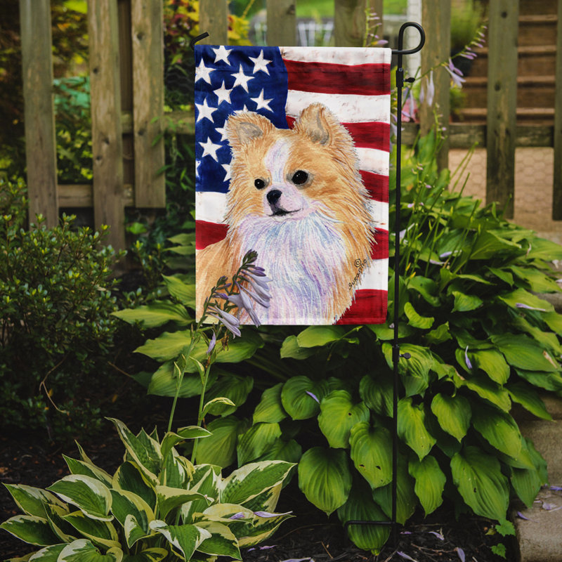 2 côtés en polyester de 2 côtés american drapeau de jardin, Chihuahua 3