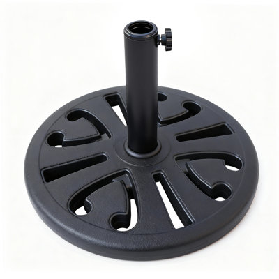 33lbs Heavy Duty Patio Umbrella Base, 17.7" Square Outdoor Market Umbrella Stand Holder for Parasol Poles 1.5" and 1.9" Dia