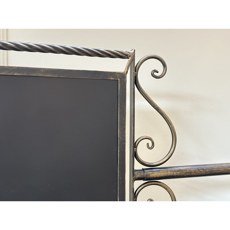 Tableau noir en métal avec piédestal