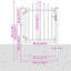 165 cm W Gate Fencing