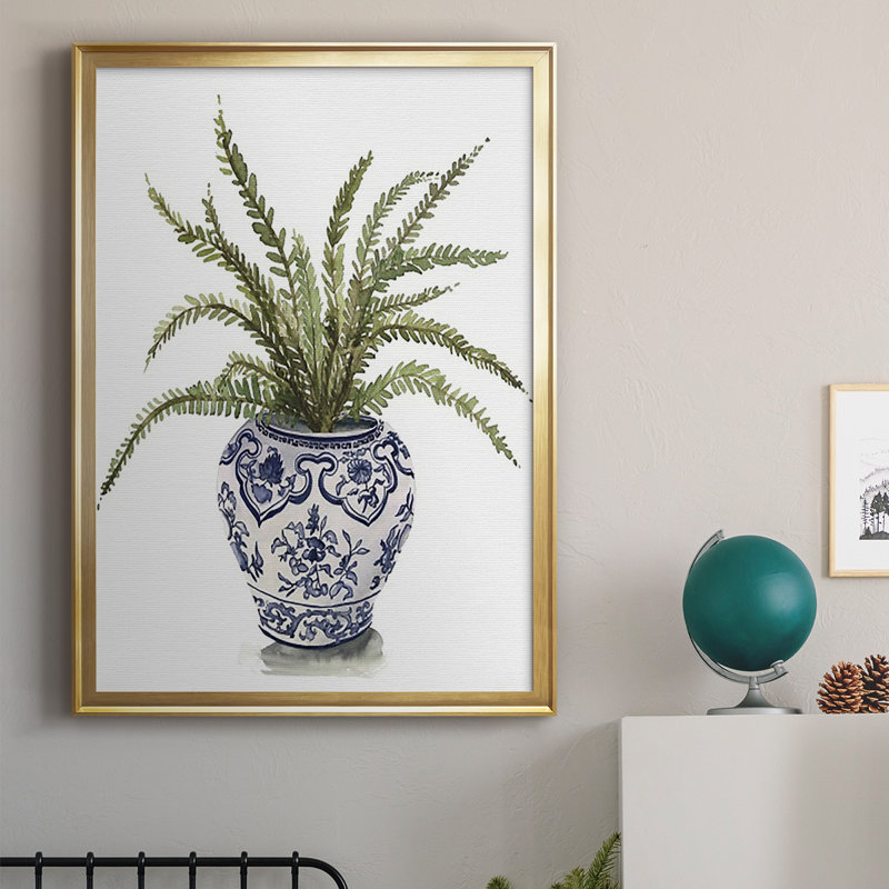 Fern House I, reproduction encadrée de qualité supérieure - prête à être accrochée, H 30,5 po x l 22,5 po x P 1 po, Or
