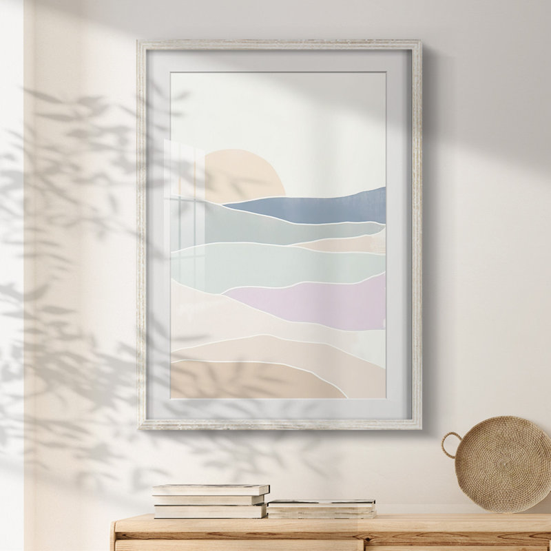 Vague Tableau I - Impression encadrée, H 28,5 po x l 20,5 po, Blanc