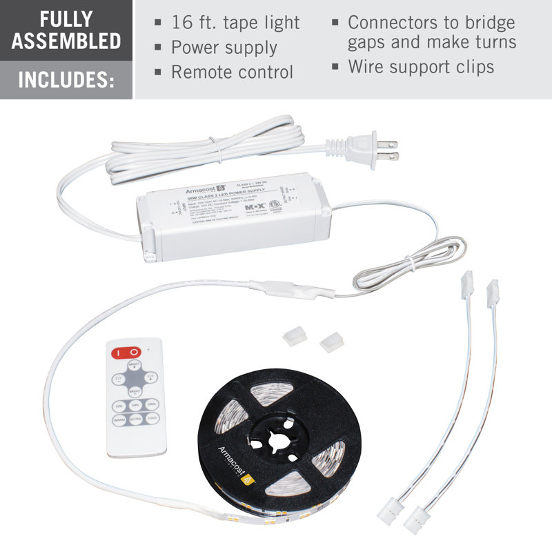 Armacost 16 ft. Tunable White LED Strip Tape Light Kit