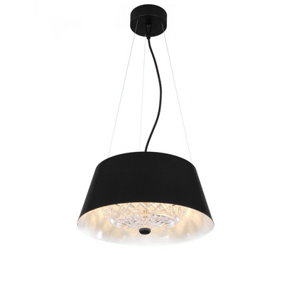 Light Vader 1 - Light Matt Black Geometric Pendant