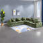 Canapé d'angle modulaire en boucle verte surdimensionnée, 124,3 pouces, en forme de L, pour la maison-136844089