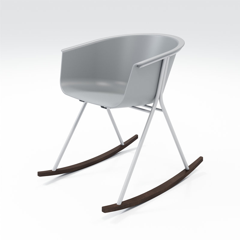 Chaise avec accoudoirs Tee, Gris froid / argent / ombre