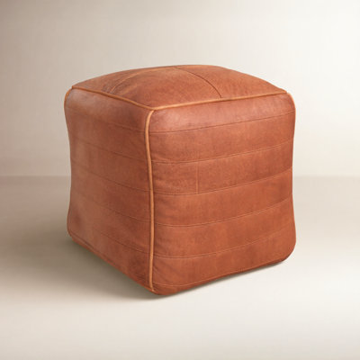 Shari Leather Pouf