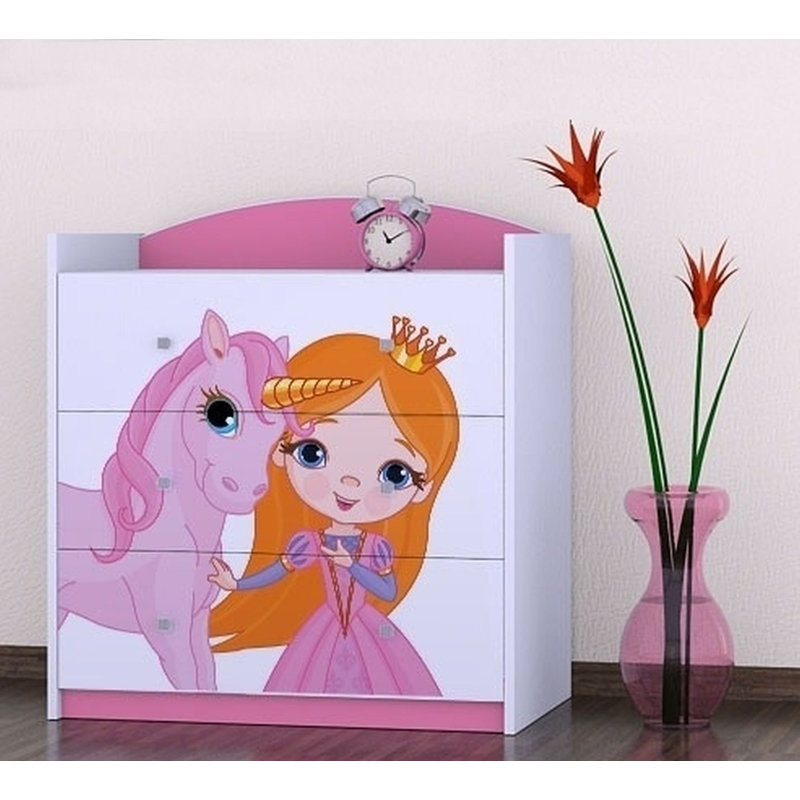 Kongsberg Kids 3 - Drawer Chest, Pink