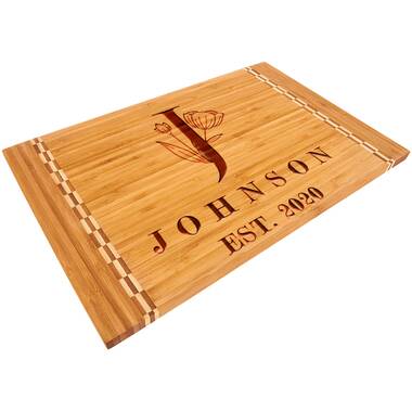 Poem Design Wood Cutting Board Poem Design Color: Walnut, Size: 15 W x 20 L