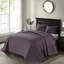 Couvre-lit réversible mauve très grand - avec un design attrayant surdimensionné pour une couverture de matelas supérieure.
