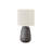 Lighting, 19"H, Table Lamp, Grey Ceramic, Ivory / Cream Shade, Contemporary
