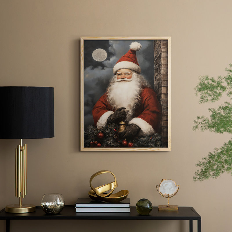 «Christmas Holiday Art», série 2-CLII, reproduction encadrée - bois massif, H 21 po x l 17 po, Naturel