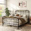 Mobilier de chambre à coucher style transitionnel noir antique brossé à la main-131573993