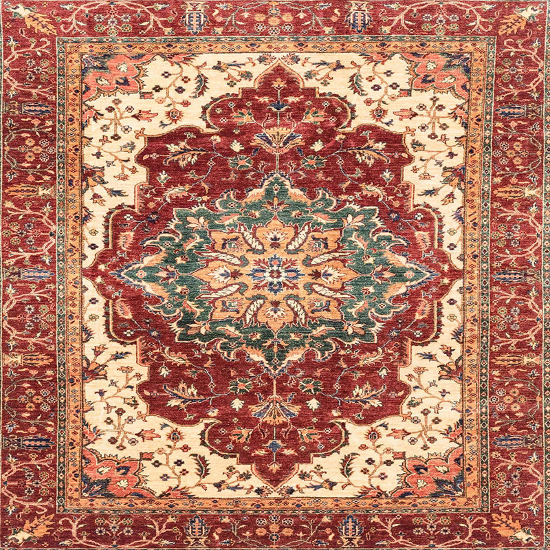 Abstract Indoor Rug, Square 6'