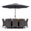 Karcher 8 - Person Patio Dining Set Umbrella Hole Included Rectangular Table with Cushions Included