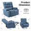 Fauteuil inclinable Power Lift avec massage, tissu spacieux pour la détente à la maison-1134154533