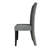 Black Wooden Dining Chair With Velvet Cover-2119460434