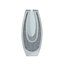 Grand vase de plancher en forme de U avec miroir en verre trempé transparent diamant écrasé, vase décoratif moderne pour salon, entrée, couloir, hôtel