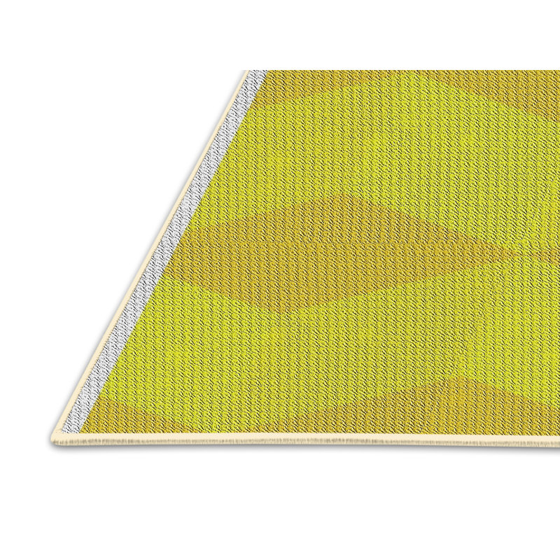 Jaune Tapis décoratif à motifs géométriques prosperie, Rectangle 5 pi x 7 pi