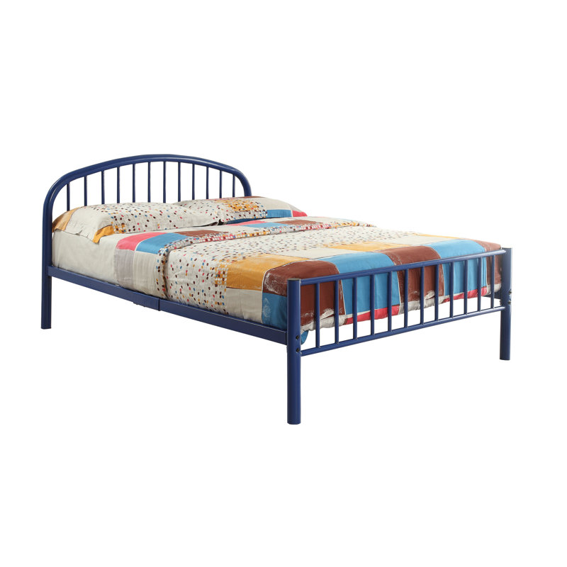 Lit plateforme Iesa, Bleu, Double