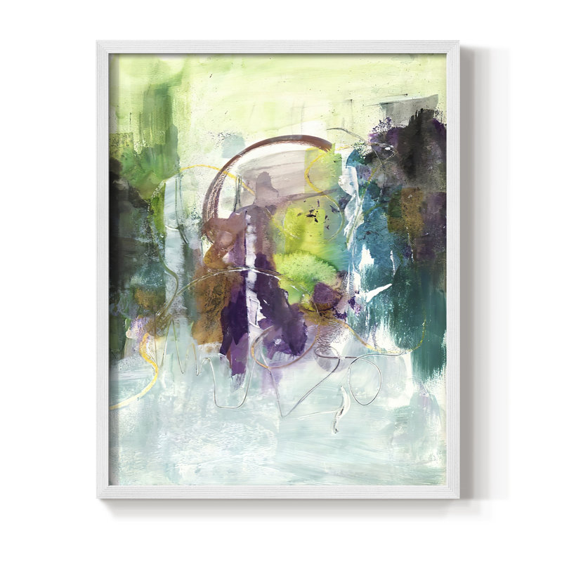 «Moving On I», reproduction encadrée - bois massif, H 20 po x l 16 po, Blanc