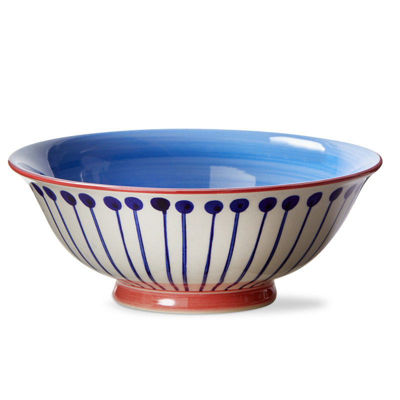Kai Ramen Bowl Blue Ceramic Everyday 28 Oz