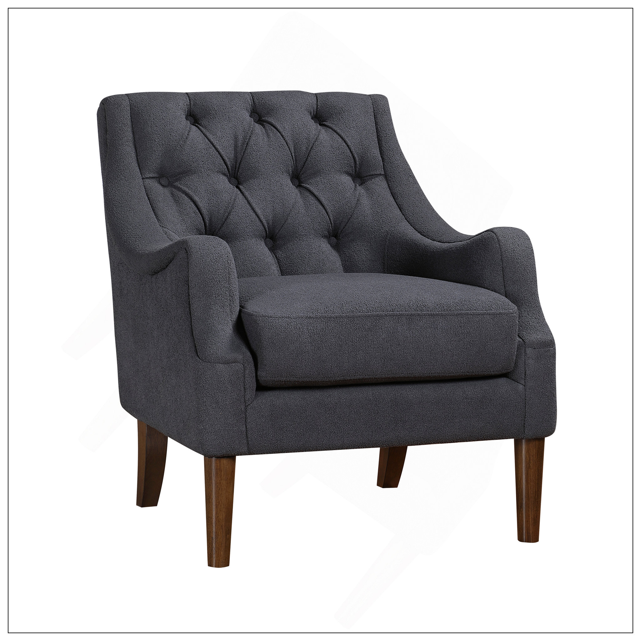 Image showcasing Ivy Bronx Modern Tufted Accent Chair With Sturdy Construction For ...