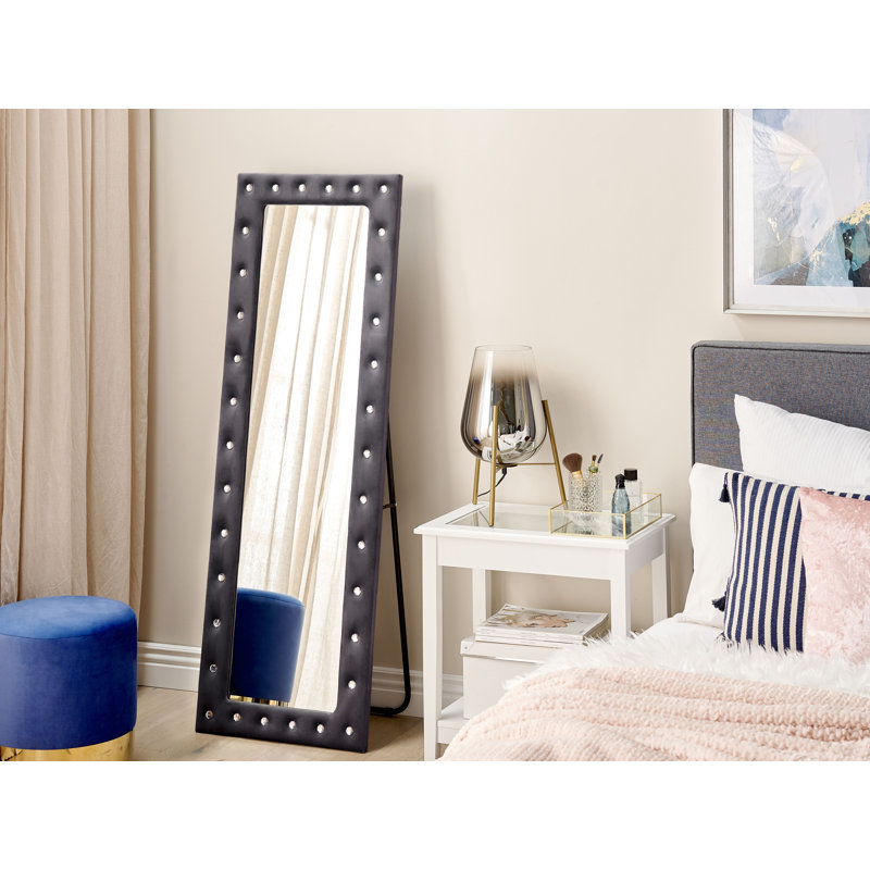 Aimee-Louise Flat Floor Mirror, Dark Grey