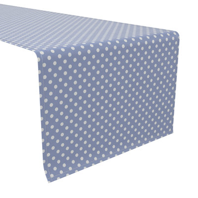 Rectangular Polka Dots Cotton Twill Tablecloth
