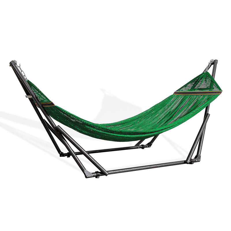 Hamac de camping portatif Govan avec support, Vert, L 116 po x l 33 po x H 39 po