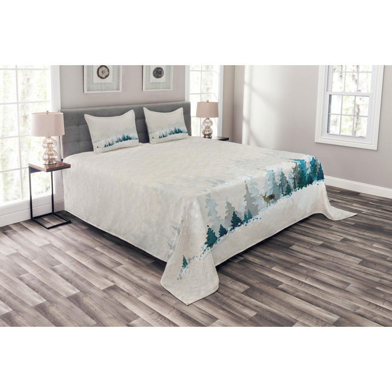 Rustic Polyester Coverlet, Queen Coverlet + 2 Shams