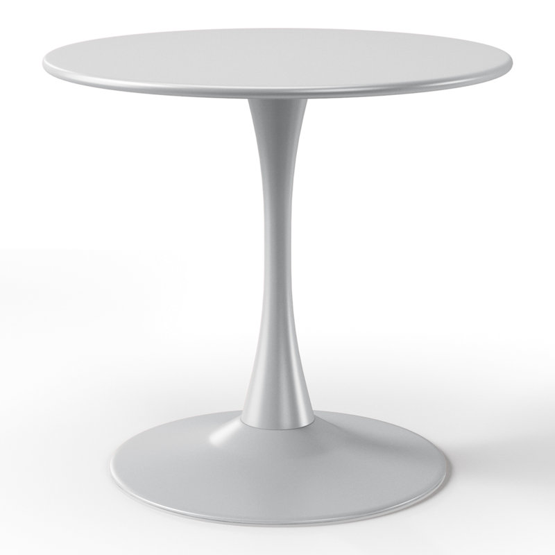 Outdoor Steel Dining Table, Gray