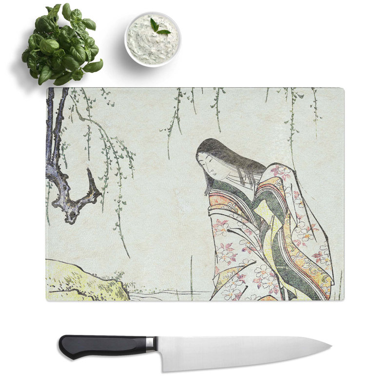 Tempered Glass a Court Lady by Torii Kiyonaga Chopping Board, 28.5cm W x 20cm L