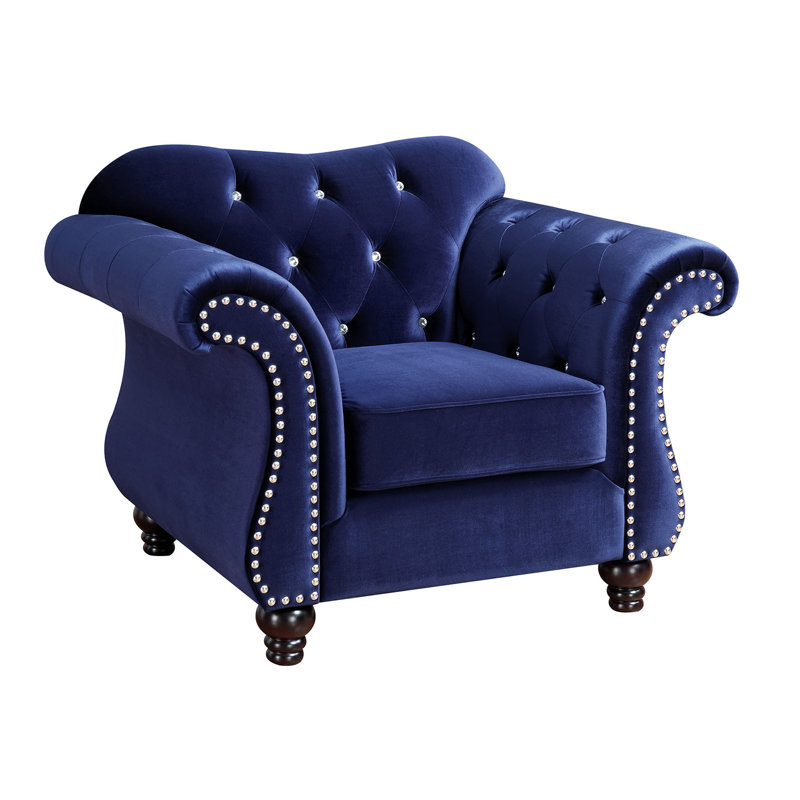 Jolly Upholstered Armchair, Blue