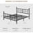Metal Bed Frame, Vintage Circular Headboard & Footboard, Heavy-Duty Iron Platform Bed, No Box Spring Needed-2126442832