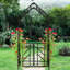 Arche de jardin en fer noir, barrière, gloire du matin, fleurs grimpantes, galvanisé, thermolaqué, durabilité, structure carrée stable, arche facile à installer avec la taille W57,6 * H98,24, support pour et autre
