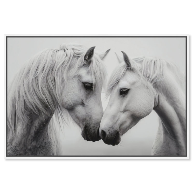 Twin Souls I Print by Oliver Gal, 11"H x 16"W, White Floater Frame